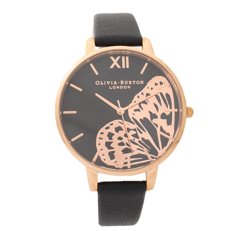 腕時計 レディース ブラック Applied Wing Olivia Burton オリビアバートン OB16AM97 プレゼント ギフト 実用的 かわいい 可愛い オシャレ おしゃれ