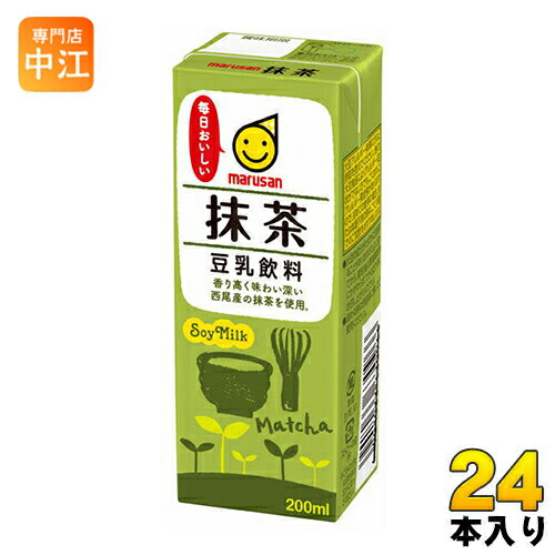 マルサン 豆乳飲料 抹茶 200ml 紙パック 24本入