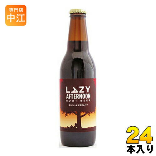 楽天市場 友桝飲料 Lazy Afternoon ルートビア 315ml 瓶 24本入 炭酸飲料 専門店 中江