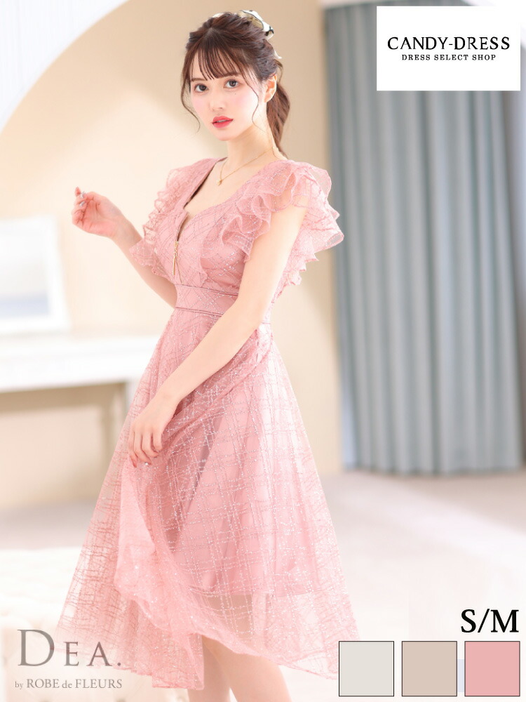 安心の実績 高価 買取 強化中 予約 S M 送料無料 Dea By Robe De Fleurs ディアバイローブドフルール チェック柄刺繍レース フロントジップラッフルフリルスリーブフレアミディドレス De2643 キャバドレス キャバ カラー ミニ丈 ミニドレス クラブ ワンピース 半袖 膝丈