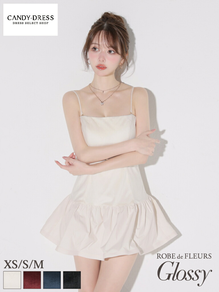 【ROBE de FLEURS Glossy / ローブドフルールグロッシー】伸ばすこと/ 天鵞絨/ ツイルうつり変わり/ 2WAY/ キャミ/ ベア/ 三尺帯/ 太陽フレア/ ミニ御召しもの/ キャバドレス/ 衣裳 [GL4159] ナイト爵御召しもの ミニ衣裳 ミニスカート 無地
