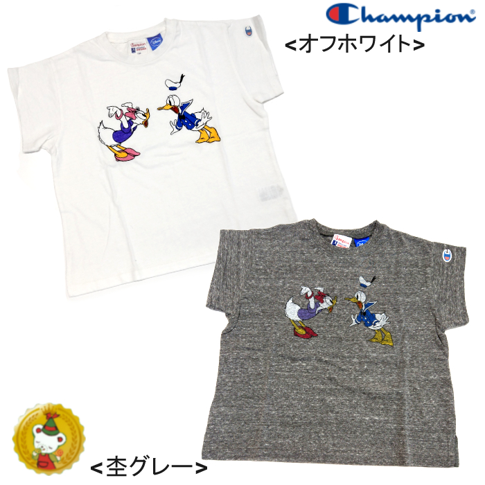 楽天市場 Offsale Champion チャンピオン ドナルド デイジー ディズニー 半袖tシャツ 4500 3600 税抜 キャンディベア楽天市場店