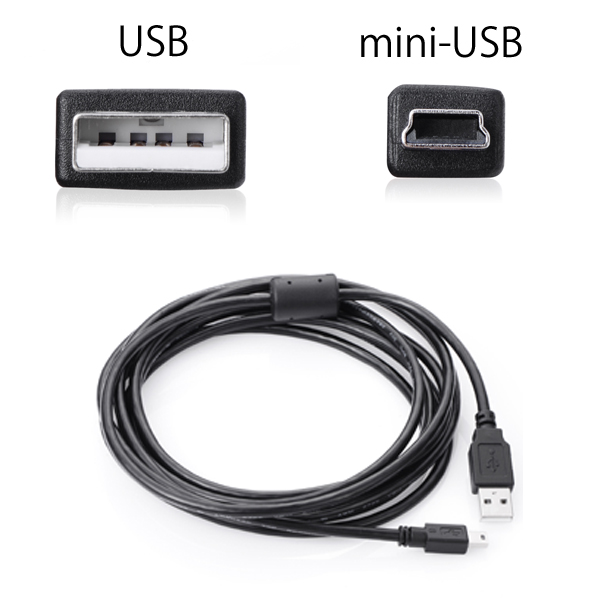 [送料無料]miniUSBケーブル ミニUSBケーブル  Aオス-miniBオス（5pin）インターフェース/コネクタ/デジカメ/MP3/MP4/車載ハンズフリーキット/PSP/PS3/コントローラー/充電/データ転送/中華Androidタブレット/Windows/Mac/USB2.0/1.1[約1.