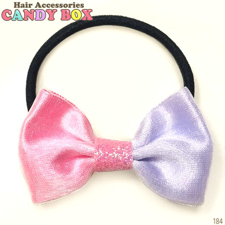 ヘアゴム ヘアポニー おしゃれ バイカラー かわいい ヘアアクセサリ キッズ 髪飾り リボン 子供用