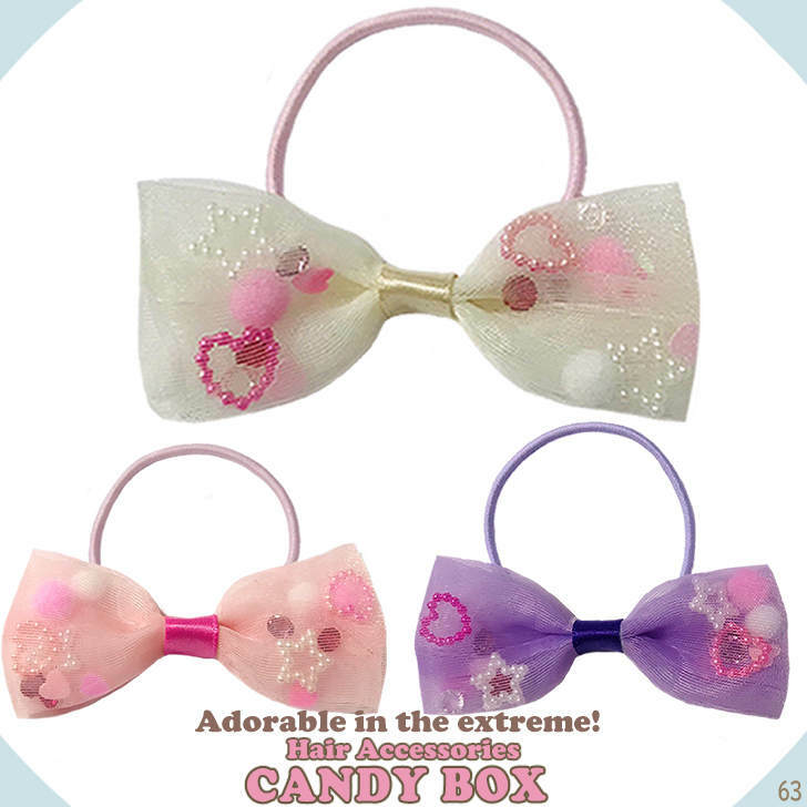 ヘアゴム ヘアポニー 髪飾り リボン キッズ ヘアアクセサリー 子供用 おしゃれ かわいい