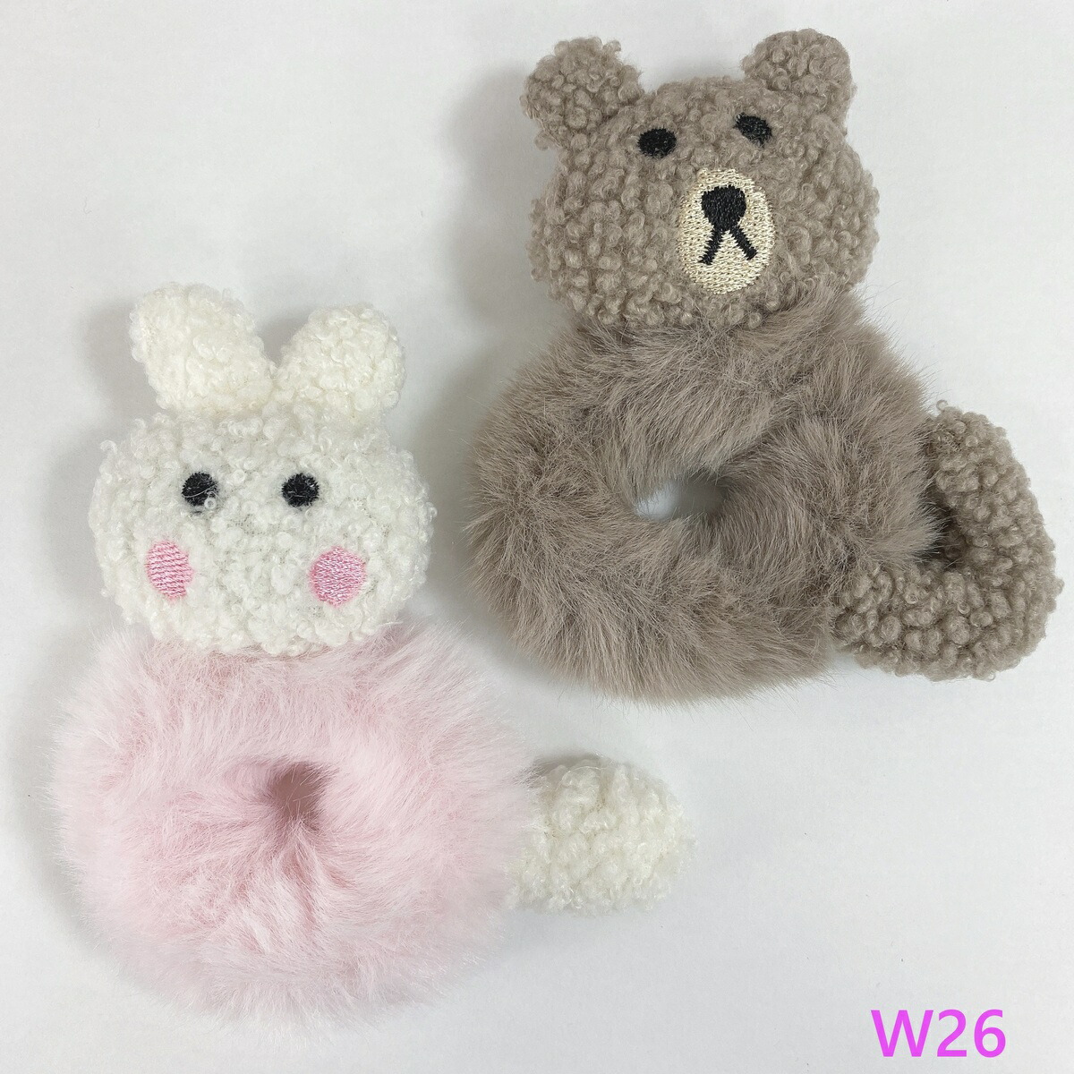 フラワーうさぎ くま ベビーヘアクリップ ヘアピン ヘアゴム クマ 花 動物 841c41dbc64466026c6668a85a467f