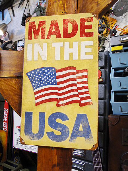 ヴィンテージ　USA 木製フラッグ看板 品番4990 メタル看板 COUNTRY 3D サイン 立体文字看板 ウォール
