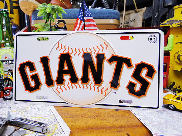 アメリカメジャーリーグ　ライセンスプレート　（サンフランシスコ・ジャイアンツ）　アメリカン雑貨　アメリカ雑貨　グッズ画像