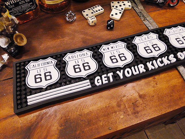 お気に入 バーマット ルート66 誰もが憧れる 夢の自宅ショットバーが完成 こだわり 本格派 パブグッズ アメリカ雑貨 生活雑貨 インテリア雑貨 かっこいい男の部屋 おしゃれ インテリア キッチン小物 開店祝い 父の日 ラバー ゴム製 Tonna Com
