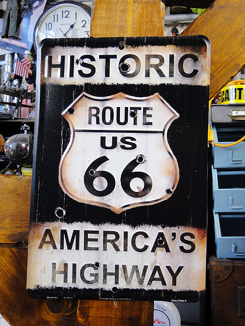 楽天市場】ルート66 ダメージ風ロードサイン看板 アメリカン雑貨