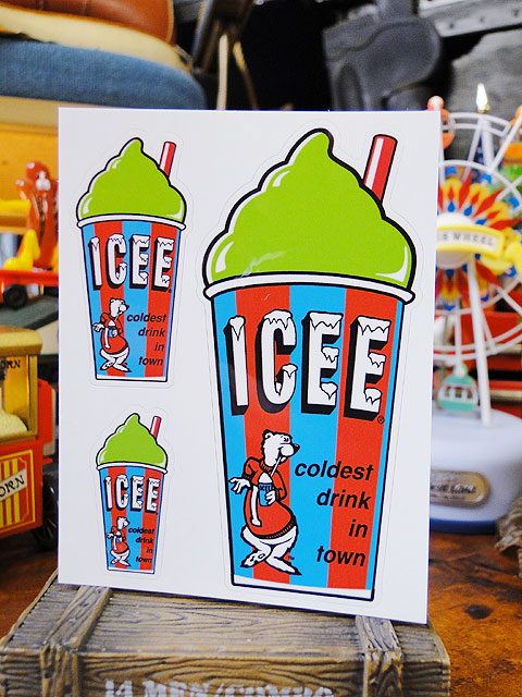 80年代　アイシー　ICEE スラッシュ　メニューボード　USA 看板　店舗用 80年代 アイシー ICEE スラッシュ メニューボード USA 看板 店舗用