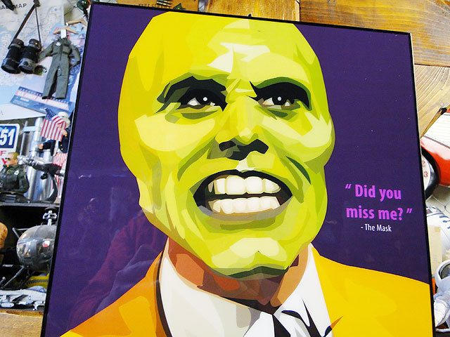 送料無料 新品 映画 マスク ジム キャリーのポップアートフレーム アメリカ雑貨 アメリカン雑貨 インテリア グッズ 壁掛け 壁飾り レトロ ポスター おしゃれ かっこいい男の部屋 人気 壁面装飾 装飾 男前 ウォールデコレーション Tonna Com