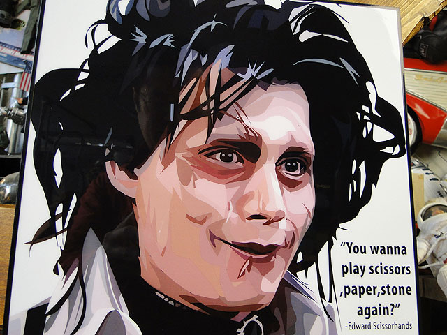 映画 シザーハンズ おしゃれ かっこいい男の部屋 アメリカン雑貨 アメリカ雑貨 インテリア エドワード グッズ ジョニー デップのポップアートフレーム ポスター レトロ 人気 壁掛け 壁面装飾 壁飾り 装飾 Sale 68 Off エドワード