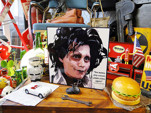 映画 シザーハンズ おしゃれ かっこいい男の部屋 アメリカン雑貨 アメリカ雑貨 インテリア エドワード グッズ ジョニー デップのポップアートフレーム ポスター レトロ 人気 壁掛け 壁面装飾 壁飾り 装飾 Sale 68 Off エドワード