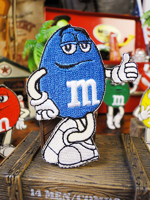 楽天市場 M M Sのキャラクターワッペン Mサイズ ブルー アメリカ雑貨通販キャンディタワー