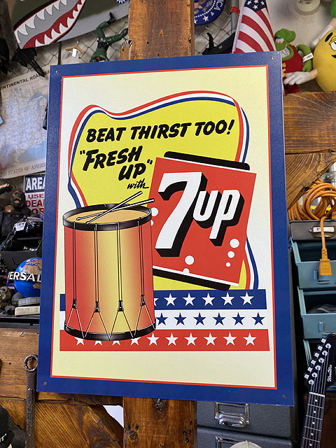 楽天市場】7UP セブンアップ エンボスティンサイン （1960年代