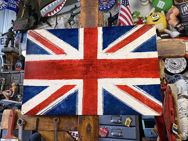 ★稀少な絶盤品★　ユニオンジャック　U.S.ヘヴィースチールサイン　Lサイズ　看板　アメリカン雑貨　アメリカ雑貨　グッズ｜アメリカ雑貨通販キャンディタワー