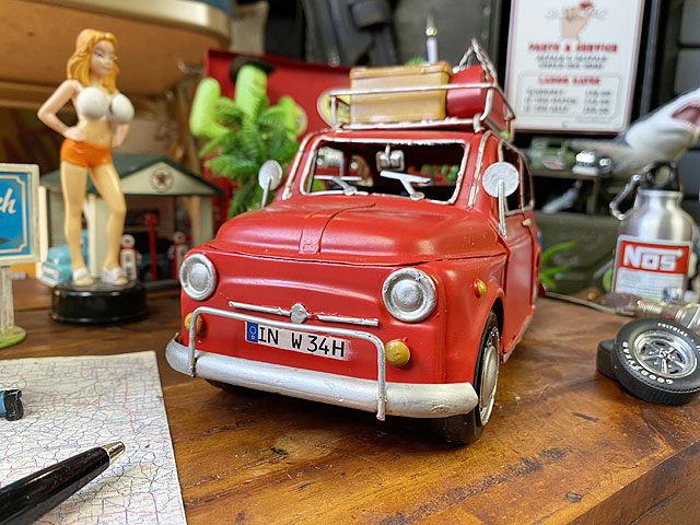 Hot爆買い ヤフオク ブリキ大型ワーゲンバスオブジェ Red プレゼント 豊富な得価 Shineray Com Br