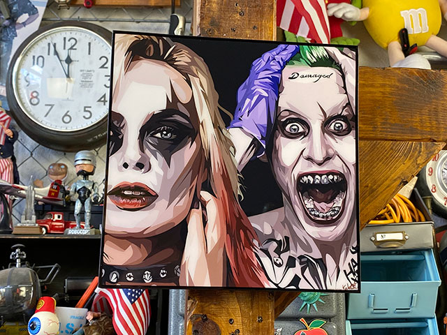 DC バットマン ジョーカー ハーレイクイン 額装品 アート