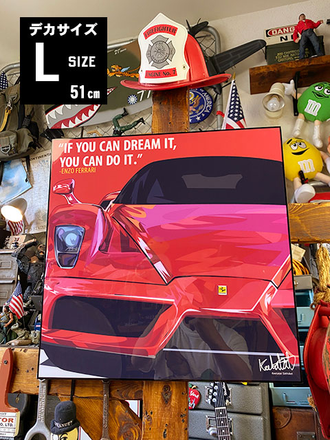 デカサイズ　Lサイズ　51cm　エンツォ・フェラーリ　ポップアートフレーム　アメリカン雑貨　アメリカ雑貨　グッズ