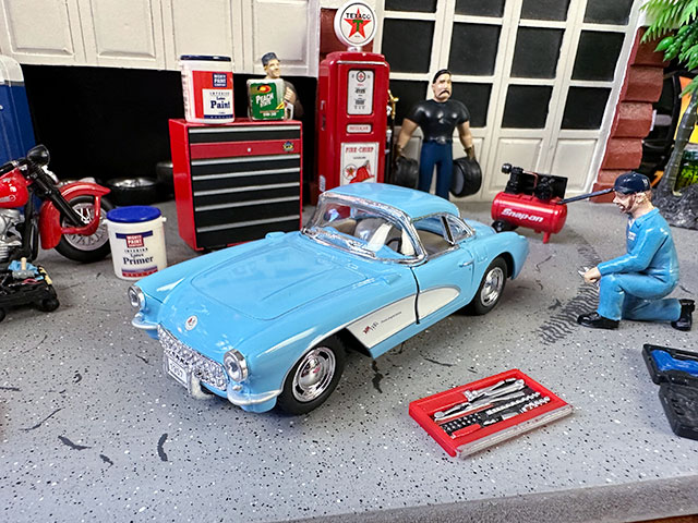 楽天市場】1957年 シボレー コルベット ダイキャストミニカー 1