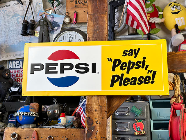 ペプシコーラ　メニューボード　1970年代 1970年代 ペプシコーラ エンボス 看板 メニューボード USA Pepsi