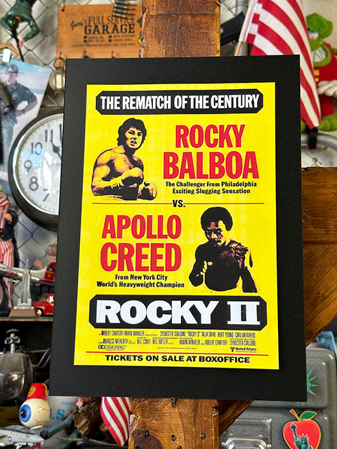 楽天市場】ロッキー 映画ポスター 木製アートフレーム付