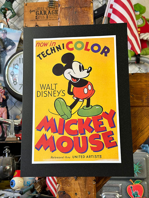 お値下げしました！レトロディズニー　アメリカ製ポスター 80～90'sのアメリカンレトロなデザインがかわいい！『ディズニー