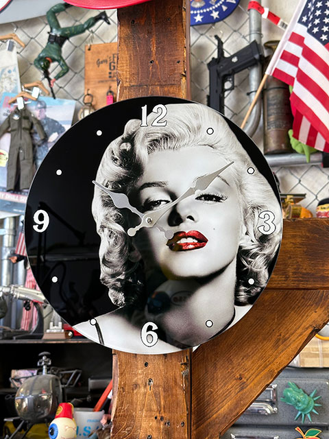 希少品！大型50's〜アメリカアンティーク　お花の壁掛け　USAヴィンテージ雑貨 アメリカン レトロ 掛時計 掛け時計 大きい ビッグサイズ
