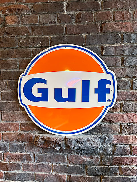 楽天市場】ガルフ エンボス ティンサイン ダイカット ブリキ看板