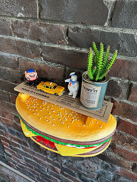 ハンバーガー シェルフ 壁掛け＆平置き アメリカン雑貨 アメリカ雑貨