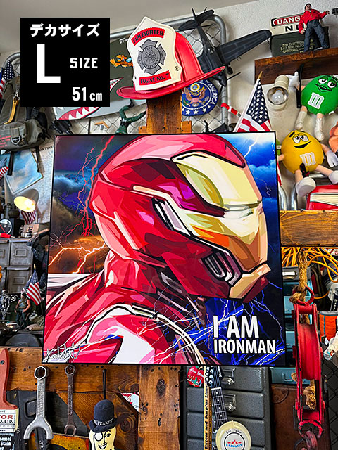 No.201フレーム付きキャンバスアート　アベンジャーズ　アイアンマン アイアンマン×キャプテンアメリカ/アベンジャーズ/アート