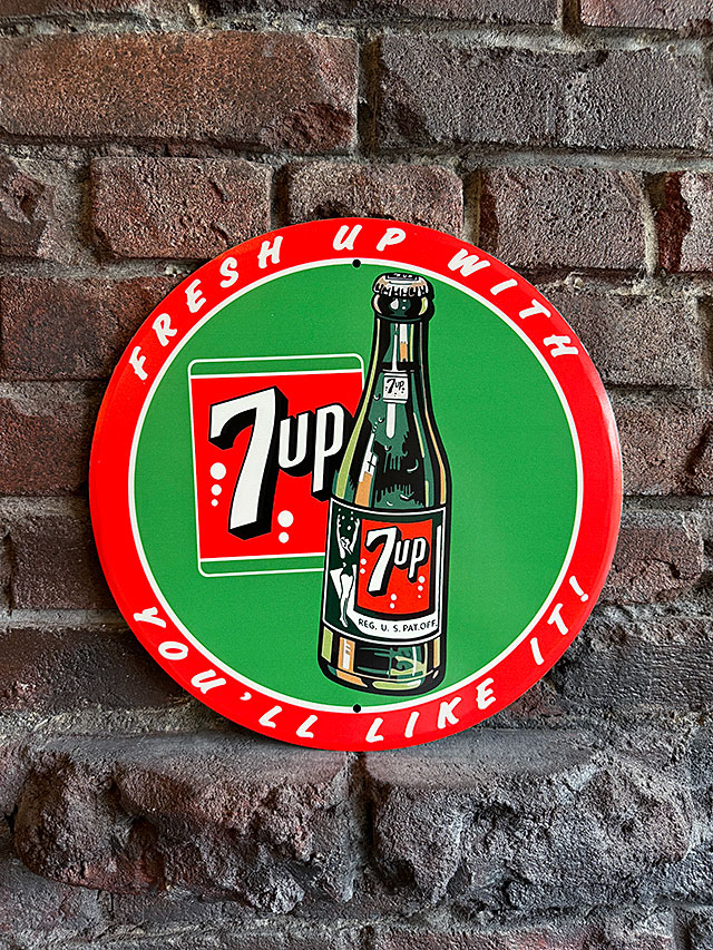 楽天市場】7UP セブンアップ ボトルキャップサイン （1950年代