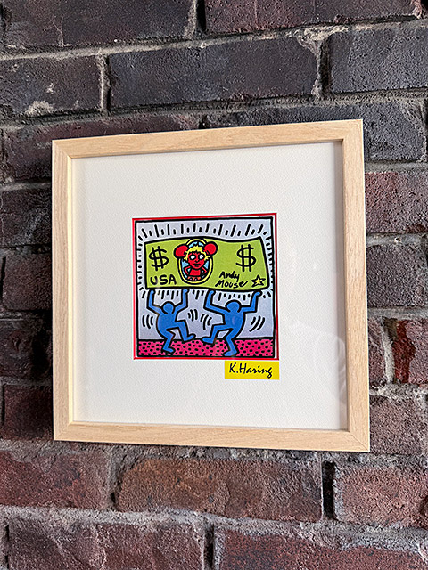 楽天市場】キース・ヘリング アートフレーム （Untitled,world） 木製