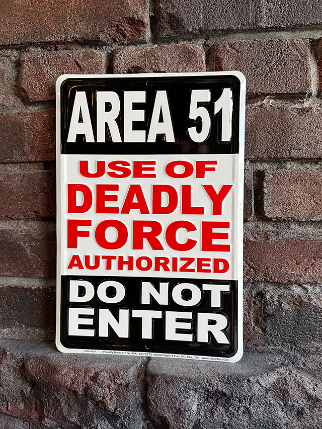 楽天市場】エリア51 警告看板 アルミサインボード アメリカン雑貨