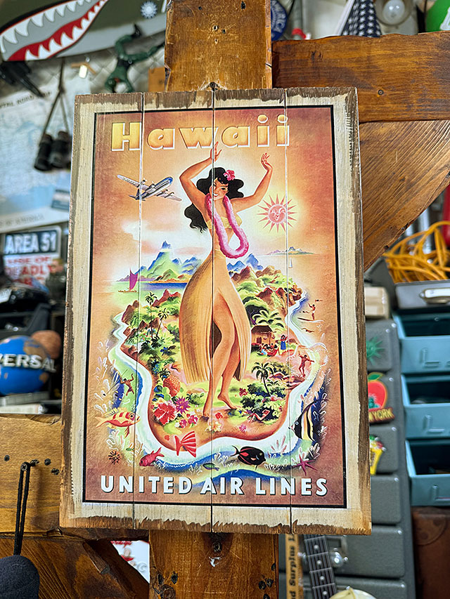 楽天市場】昔のアドバタイジング ハワイアンウッドサイン （フラガール