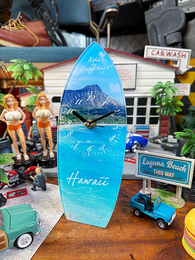 ミニチュアサーフボード　ハワイアン　ビンテージ風　壁掛　インテリア アメリカン レトロ ミニサーフボード ウッドプラーク ザ