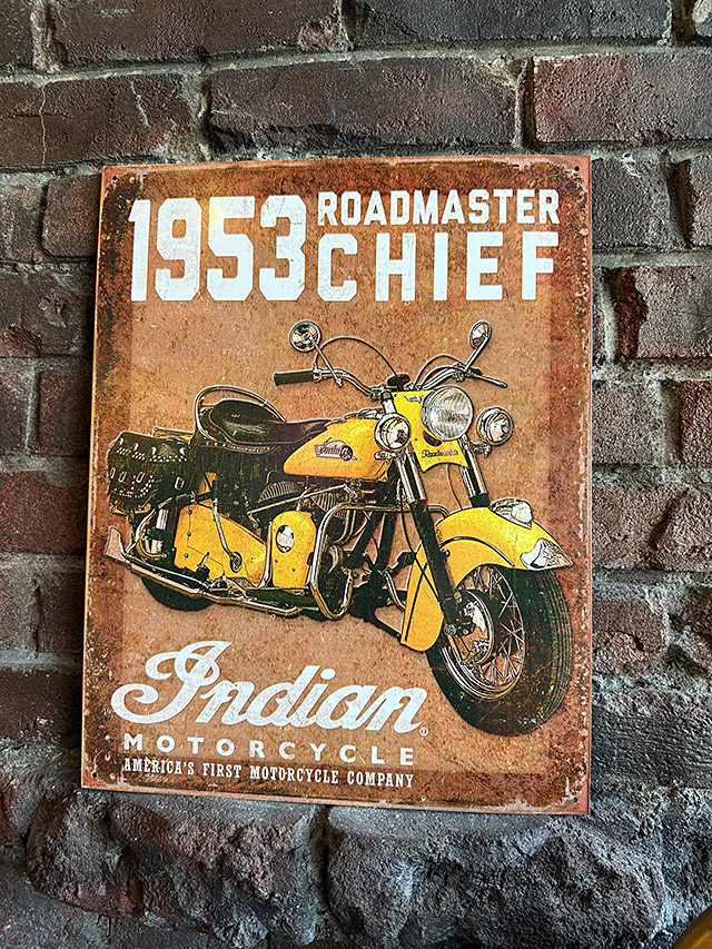 楽天市場】インディアン・モーターサイクル チーフ ブリキ看板
