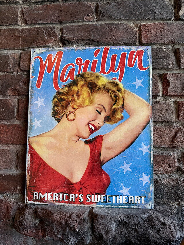 楽天市場】マリリン・モンロー ブリキ看板 （ストリートアート