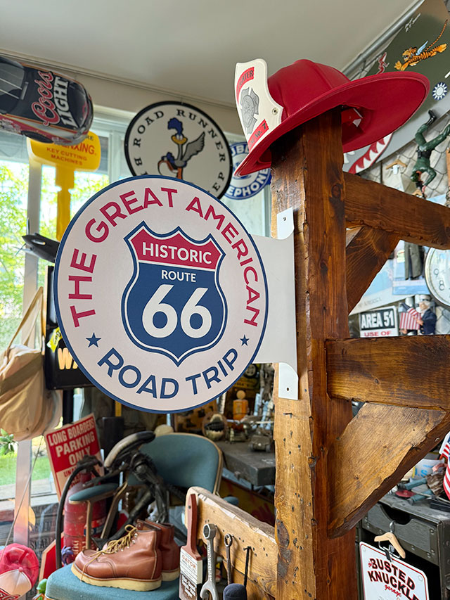 楽天市場】ルート66 サイド看板 両面プリント フランジメタルサイン