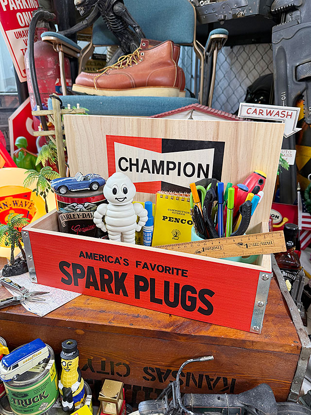 楽天市場】【CHAMPION SPARK PLUGS】vintage plug cabinet プラグ