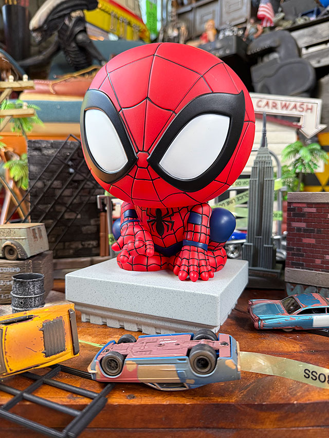 楽天市場】貯金箱 スパイダーマン バスト バンク メタリック