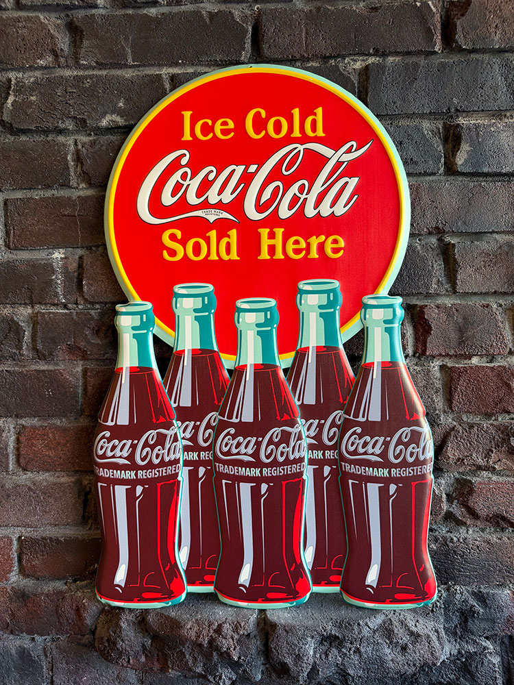 楽天市場】コカ・コーラ クラシックロゴ・ラウンド エンボス ティン