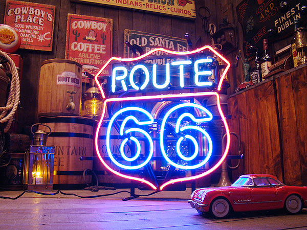 ネオン管　『ROUTE66』 LEDネオンサイン ネオン管風 ROUTE66 ルート66 インテリア