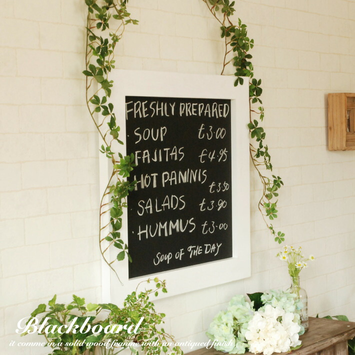 ブラックボード 黒板 メニューボード おしゃれ 壁掛け フレーム チョークボード 白 木製 カフェボード 木 ホワイト 北欧 アンティーク