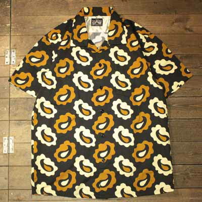 DRESS HIPPY“DH-PAISLEY S/S SHIRT”MUSTARD御召しものヒッピー定まり取りまわし店(Official Dealer)Cannon Ballキャノンボール相応う貨物輸送・代引っ張ること委員会無料NO name!DRESS HIPPY/ATDIRTY