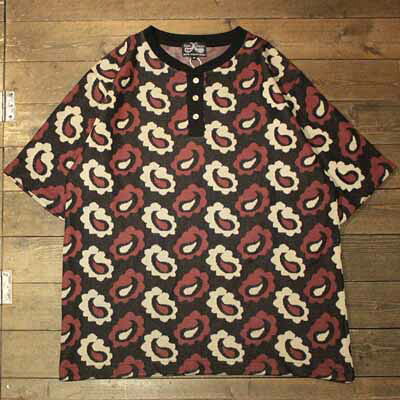 DRESS HIPPY&ldquo;DH-PAISLEY S/S HENRY TEE"RED【DRESS HIPPY】(ドレスヒッピー)正規取扱店(Official Dealer)Cannon Ball(キャノンボール)【対応/半袖Tシャツ/プリントTシャツ】｜Cannon Ball