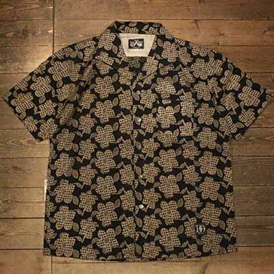 DRESS HIPPY“DH-FLOWERS S/S SHIRT”BLACKDRESS HIPPY御召しものヒッピー定め事取りまわし店(Official Dealer)Cannon Ballキャノンボール相応うNO name!DRESS HIPPY/ATDIRTY