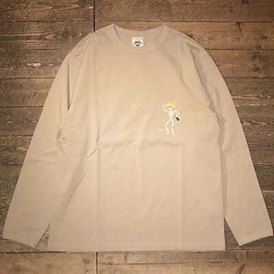 DRESS HIPPY\"DH-HEAVY L/S TEE\"" (hand-embroidered skull) GRAYDRESS HIPPY御召しものヒッピー置き目取りまわし店(Official Dealer)Cannon Ballキャノンボール相応う貨物輸送・代引っ張ること委員会無料NO name!DRESS HIPPY/ATDIRTY"