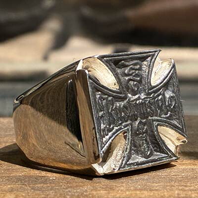 KUSTOMSTYLE SO-CAL(カスタムスタイルソーキャル)KSSLRING001 "IRON CROSS" SILVER RING シルバー リング【KUSTOMSTYLE SO-CAL正規取扱店】Cannon Ball(キャノンボール)｜Cannon Ball